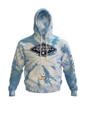 Clique Top Shelf Hockey Challenge 2018 Blue Tie-Dye Pullover Hoodie Size M